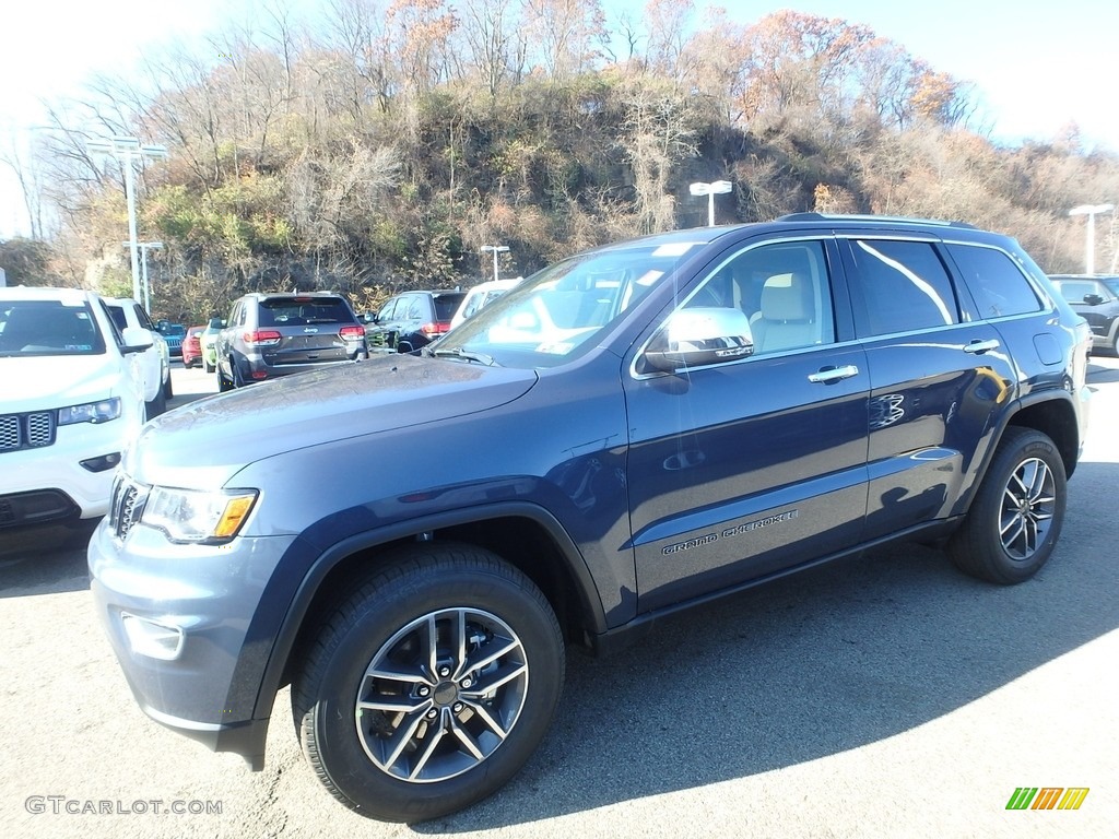 2020 Grand Cherokee Limited 4x4 - Slate Blue Pearl / Light Frost Beige/Black photo #1