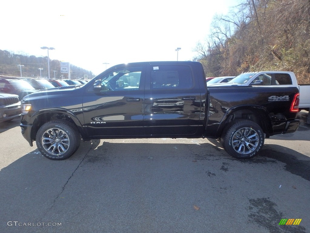 2020 1500 Laramie Crew Cab 4x4 - Diamond Black Crystal Pearl / Black photo #2