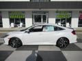 Platinum White Pearl 2019 Honda Civic Si Sedan