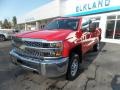 2019 Red Hot Chevrolet Silverado 2500HD Work Truck Double Cab 4WD  photo #3