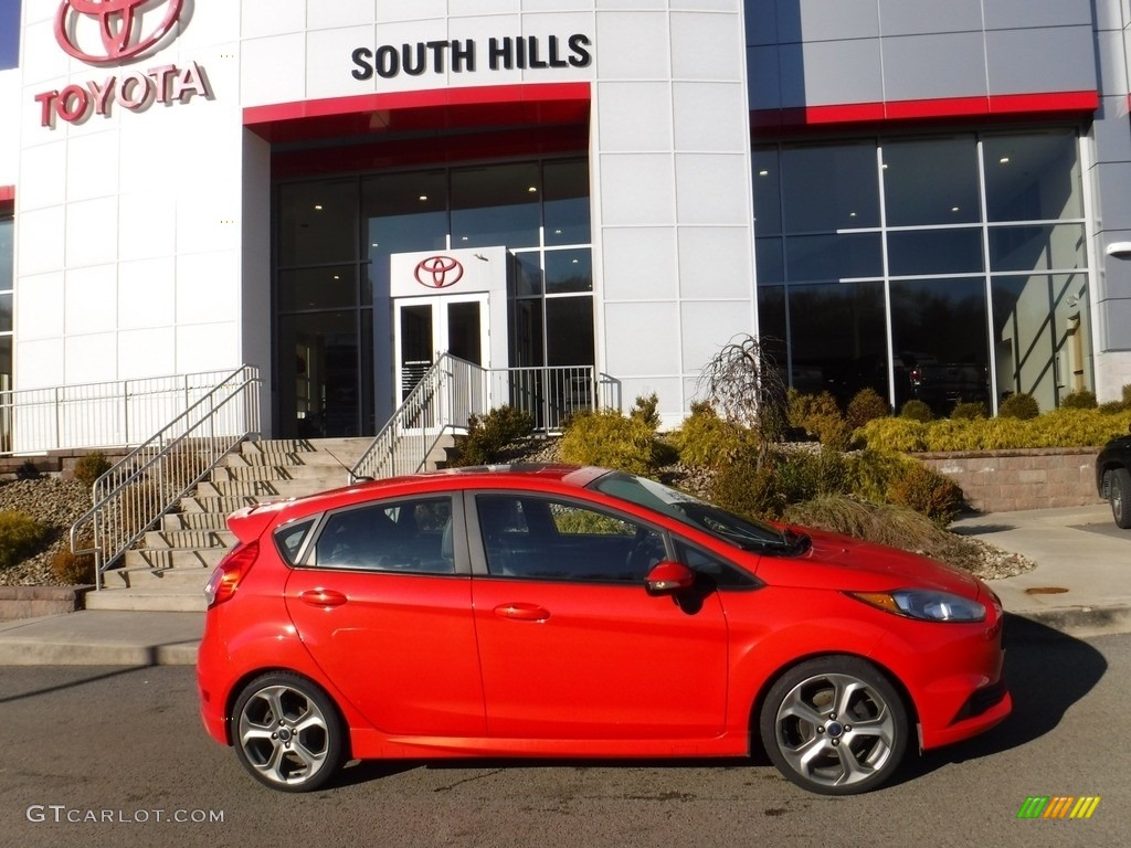 2016 Fiesta ST Hatchback - Molten Orange Metallic Tri-coat / ST Recaro Smoke Storm photo #2