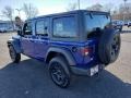 2020 Ocean Blue Metallic Jeep Wrangler Unlimited Sport 4x4  photo #4