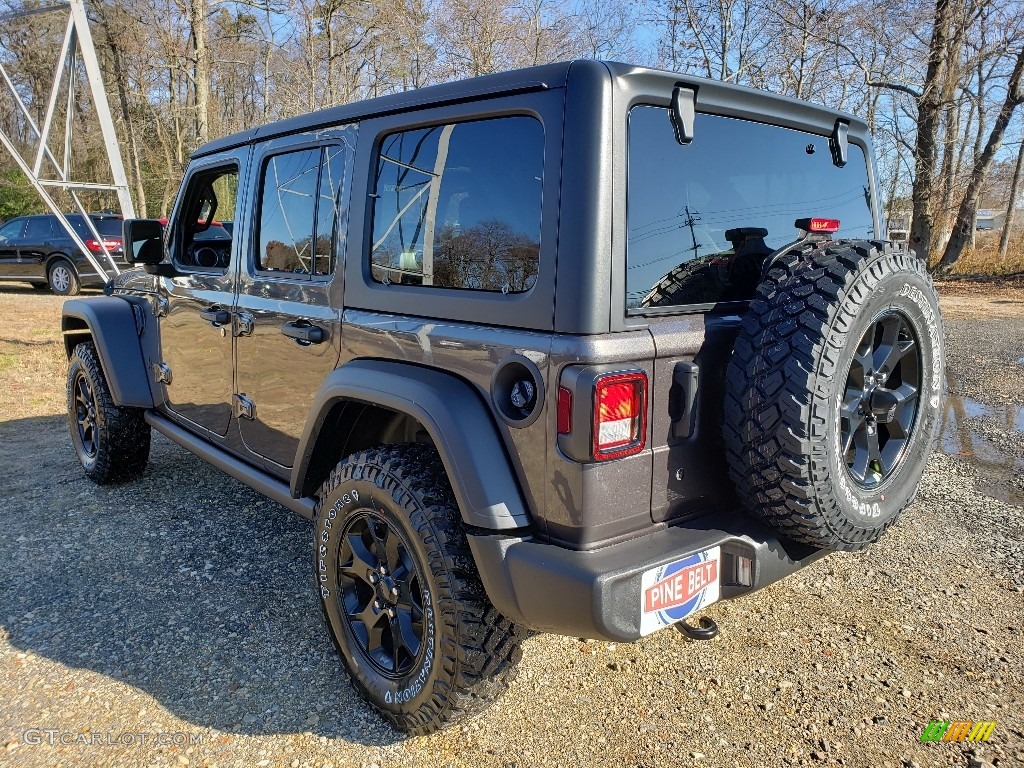 2020 Wrangler Unlimited Willys 4x4 - Granite Crystal Metallic / Black photo #4