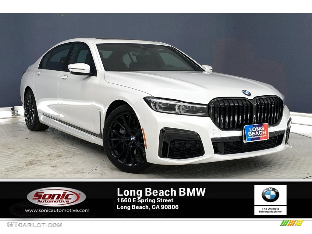 2020 7 Series 740i Sedan - Mineral White Metallic / Black photo #1