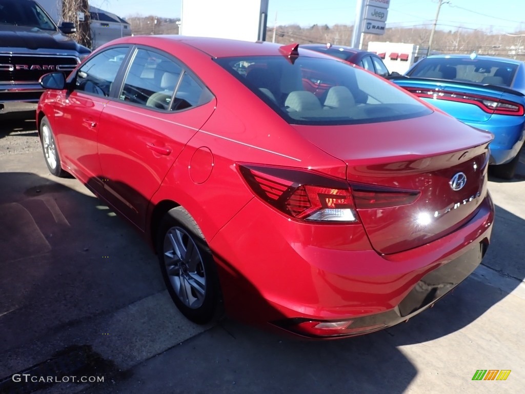 2019 Elantra SEL - Scarlet Red / Gray photo #2