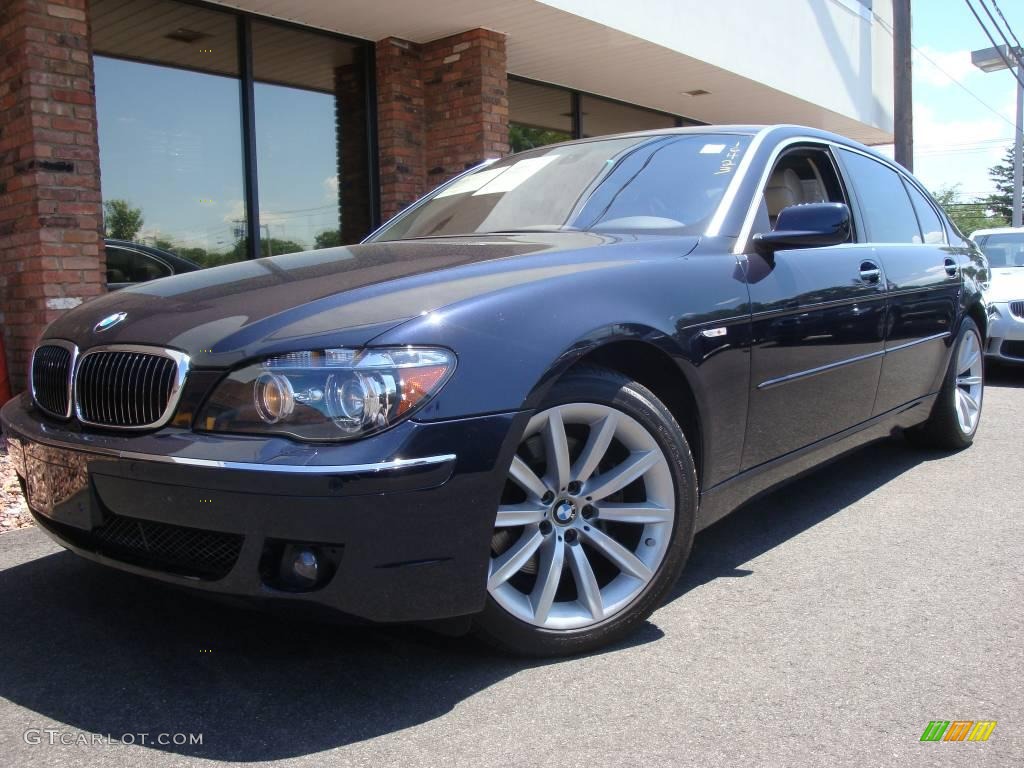 2007 7 Series 750Li Sedan - Monaco Blue Metallic / Beige photo #1