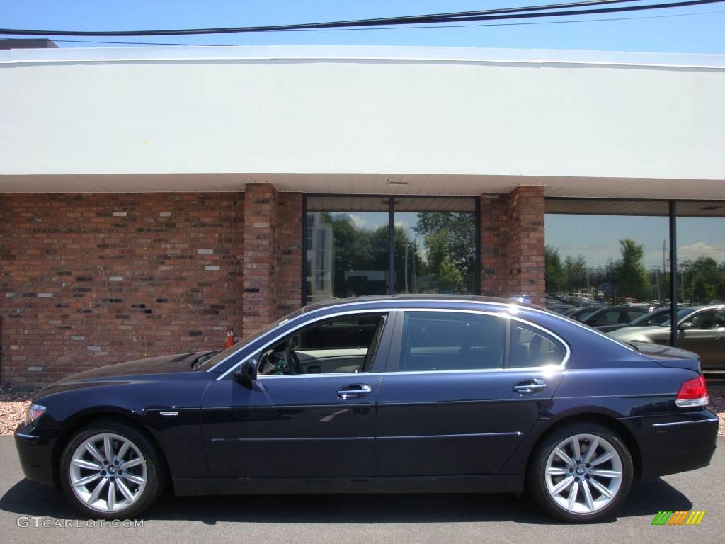 2007 7 Series 750Li Sedan - Monaco Blue Metallic / Beige photo #3
