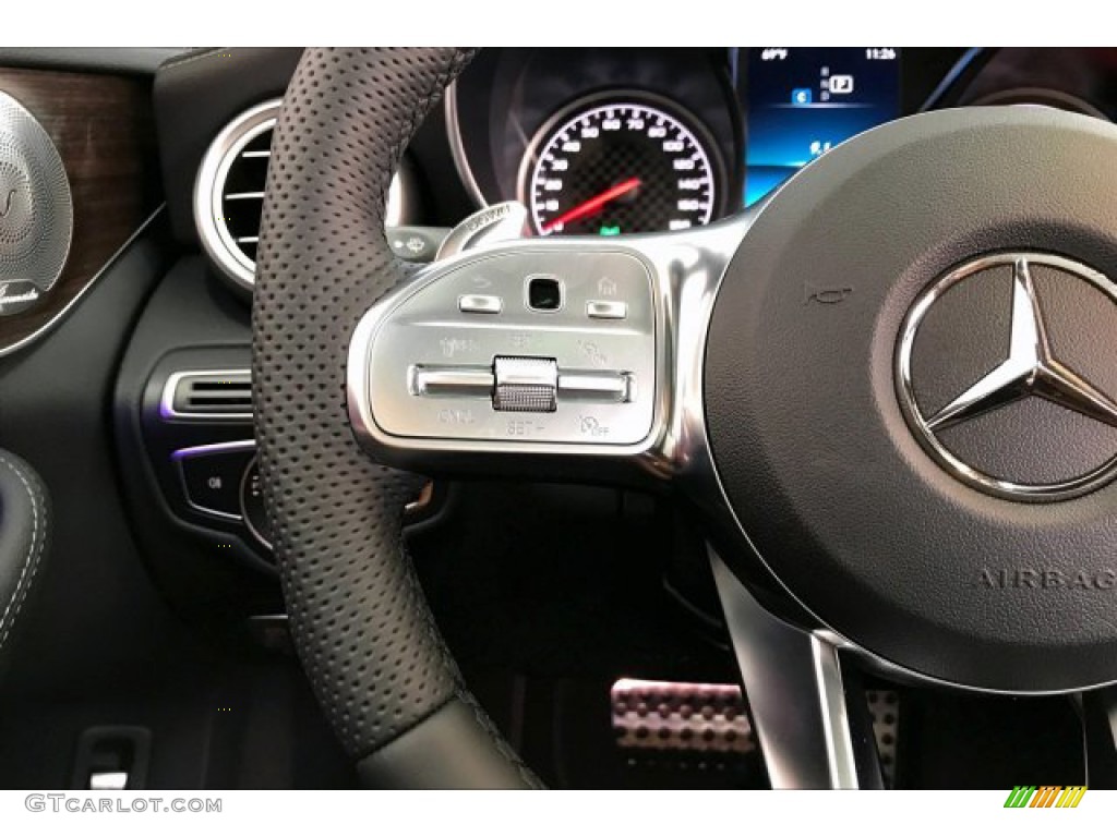 2020 Mercedes-Benz C AMG 43 4Matic Sedan Saddle Brown/Black Steering Wheel Photo #136230452
