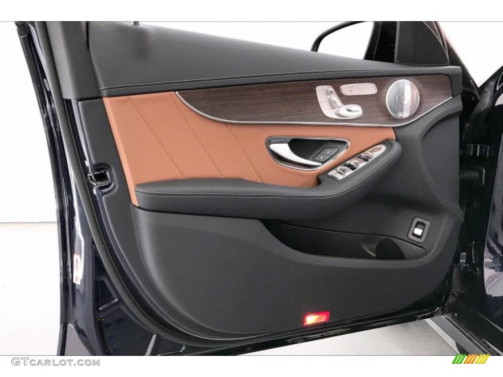 2020 Mercedes-Benz C AMG 43 4Matic Sedan Saddle Brown/Black Door Panel Photo #136230599