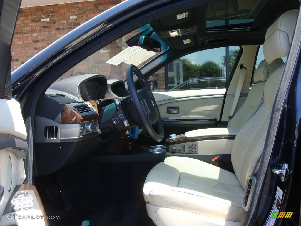 2007 7 Series 750Li Sedan - Monaco Blue Metallic / Beige photo #10