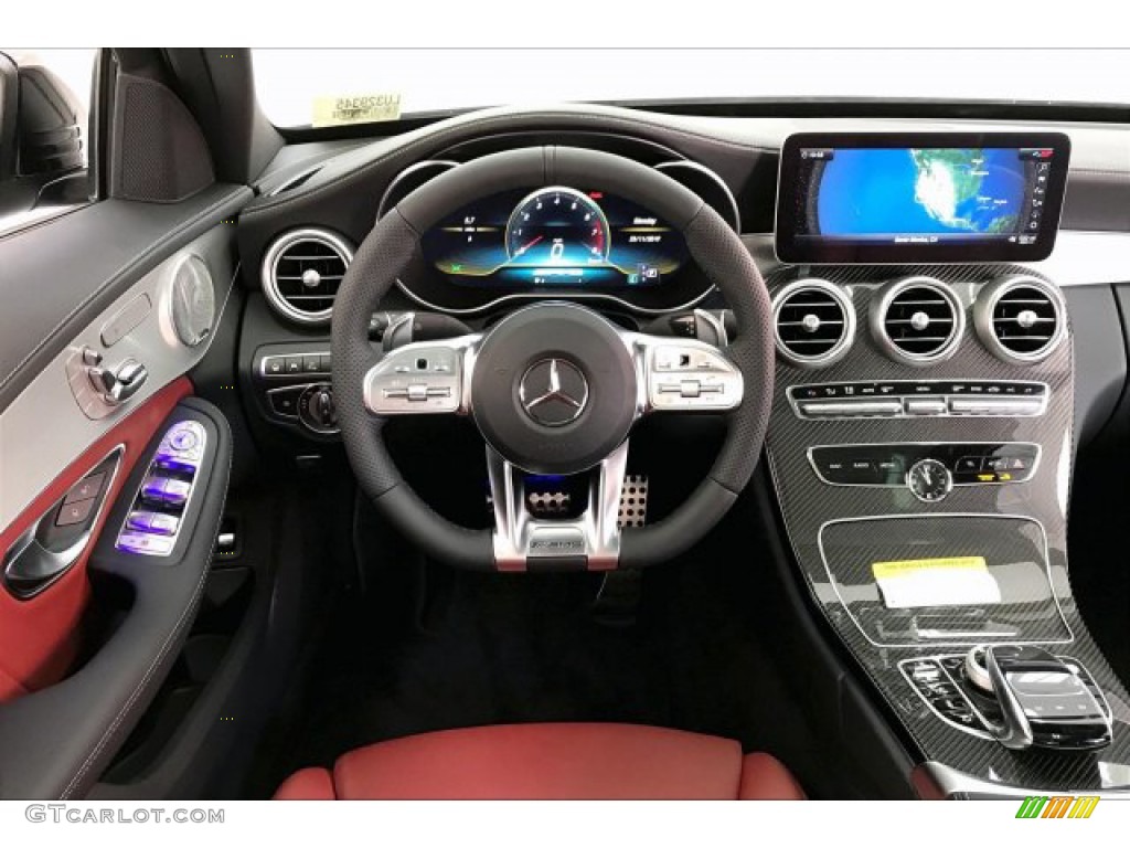 2020 C AMG 43 4Matic Sedan - Selenite Grey Metallic / Cranberry Red/Black photo #4