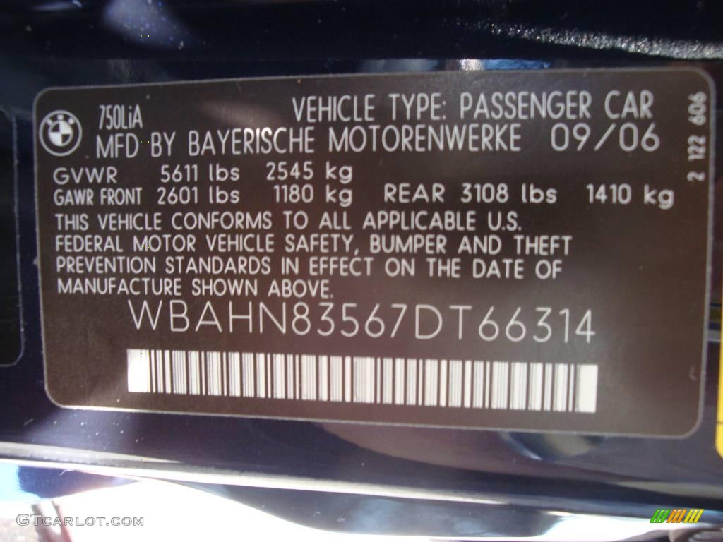 2007 7 Series 750Li Sedan - Monaco Blue Metallic / Beige photo #15