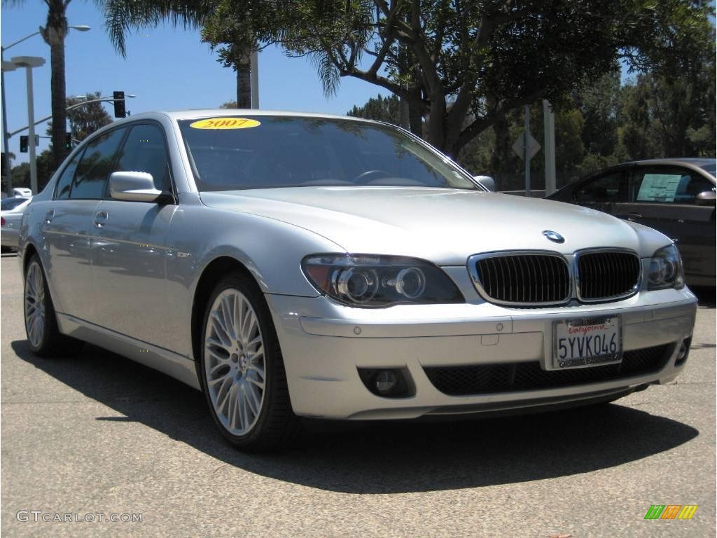 2007 7 Series 750Li Sedan - Titanium Silver Metallic / Black photo #3