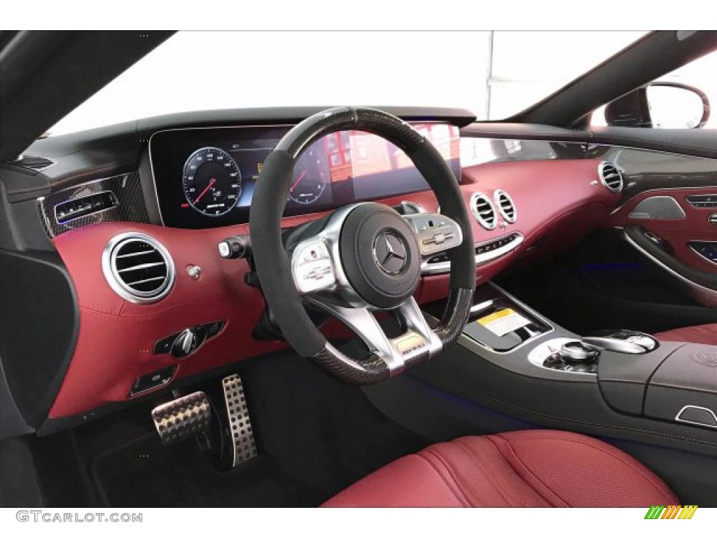 2020 S 63 AMG 4Matic Coupe - Magnetite Black Metallic / designo Bengal Red/Black photo #22