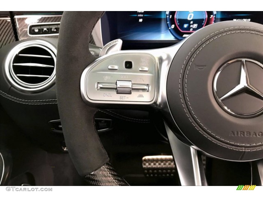 2020 Mercedes-Benz S 63 AMG 4Matic Coupe Black Steering Wheel Photo #136232687