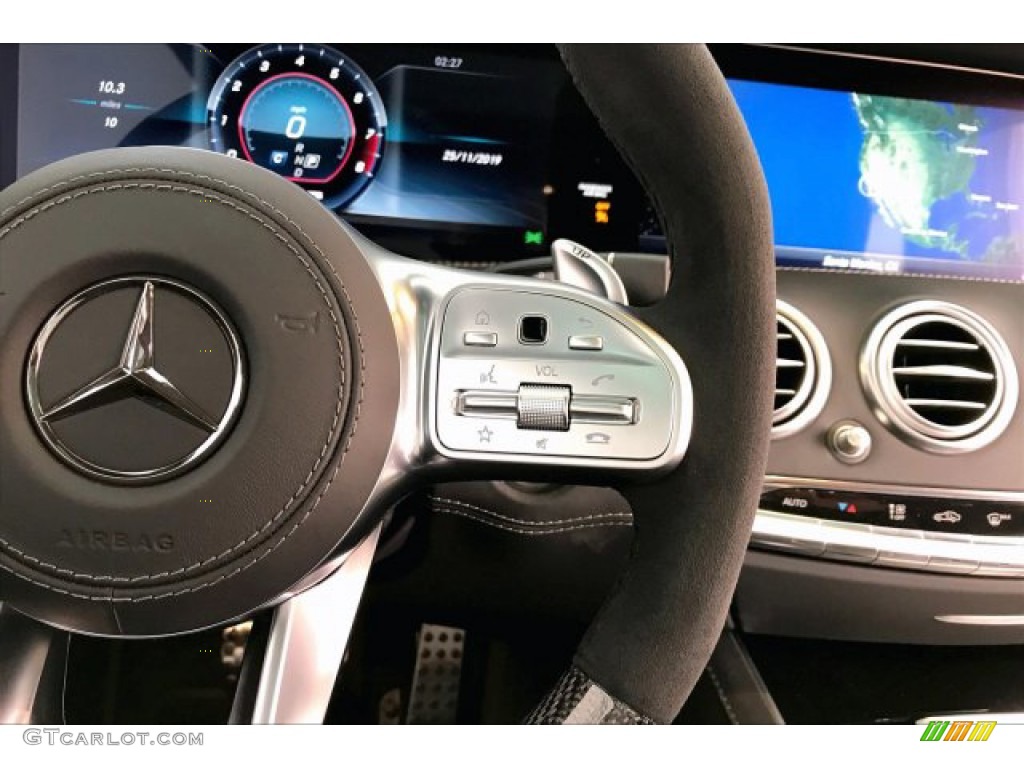 2020 Mercedes-Benz S 63 AMG 4Matic Coupe Black Steering Wheel Photo #136232693