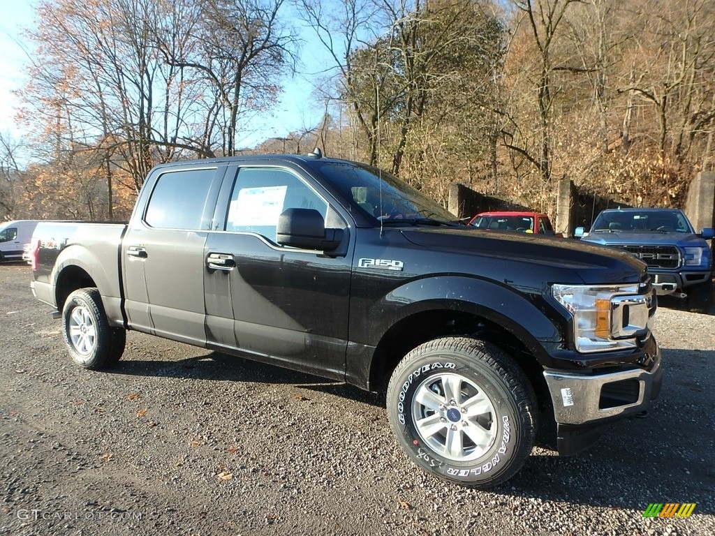 2020 F150 XLT SuperCrew 4x4 - Agate Black / Medium Earth Gray photo #8