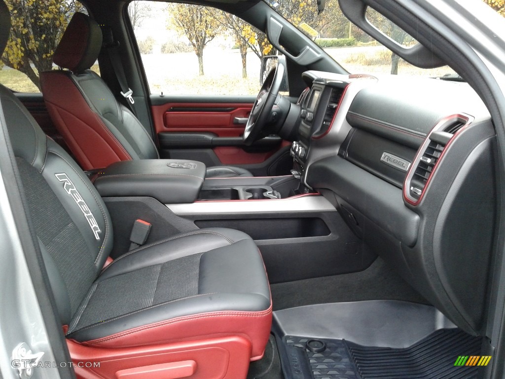 Black/Red Interior 2019 Ram 1500 Rebel Quad Cab 4x4 Photo #136234136