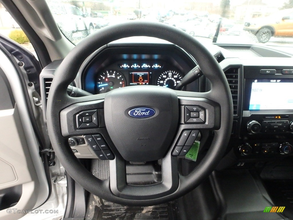 2019 Ford F150 STX SuperCab 4x4 Black Steering Wheel Photo #136235897