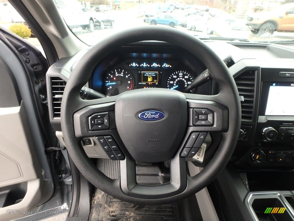 2019 Ford F150 STX SuperCab 4x4 Black Steering Wheel Photo #136236878