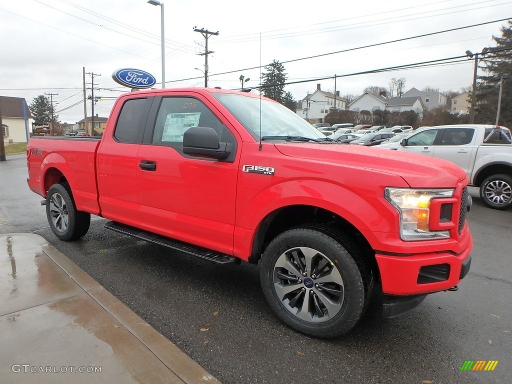 Race Red 2019 Ford F150 STX SuperCab 4x4 Exterior Photo #136237019
