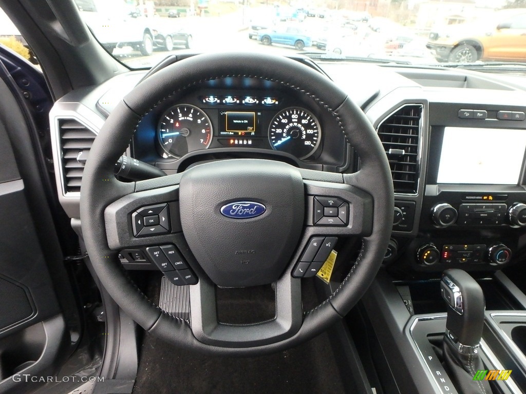 2020 Ford F150 STX SuperCrew 4x4 Black Steering Wheel Photo #136238324