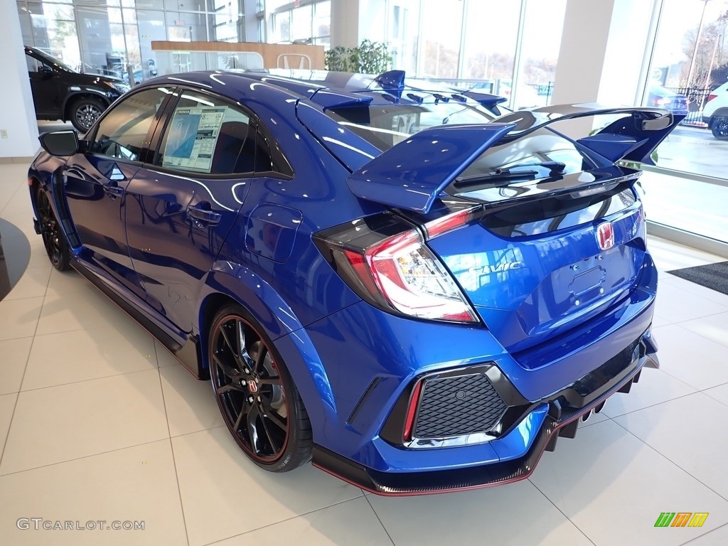 2019 Civic Type R - Agean Blue Metallic / Black/Red photo #4