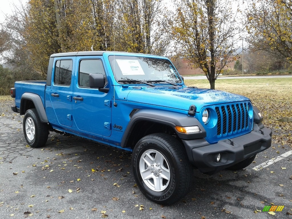 Hydro Blue Pearl 2020 Jeep Gladiator Sport 4x4 Exterior Photo #136240256