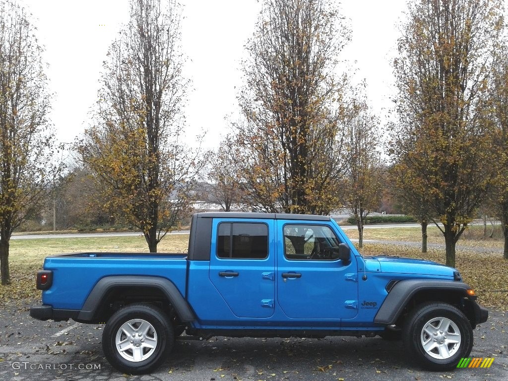 Hydro Blue Pearl 2020 Jeep Gladiator Sport 4x4 Exterior Photo #136240280