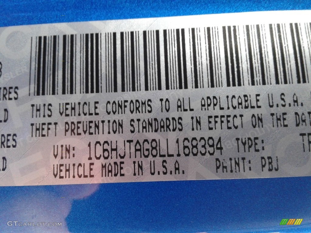 2020 Gladiator Sport 4x4 - Hydro Blue Pearl / Black photo #27