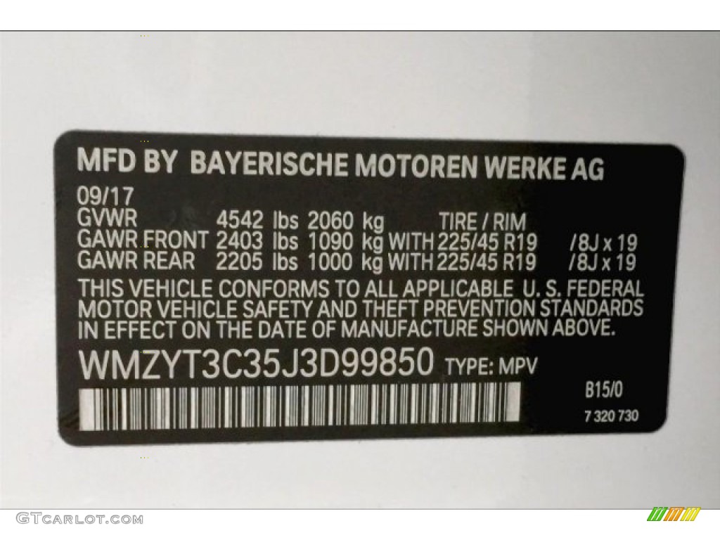 2018 Countryman Color Code B15 for Light White Photo #136242845