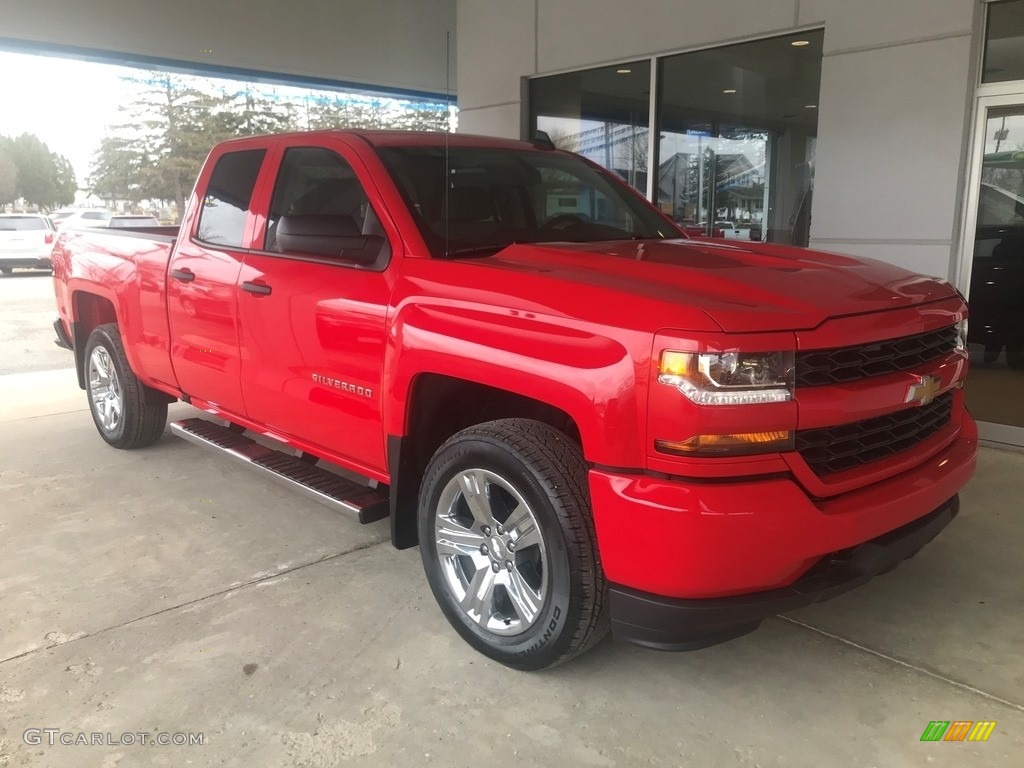 2019 Silverado LD Custom Double Cab 4x4 - Red Hot / Dark Ash/Jet Black photo #1