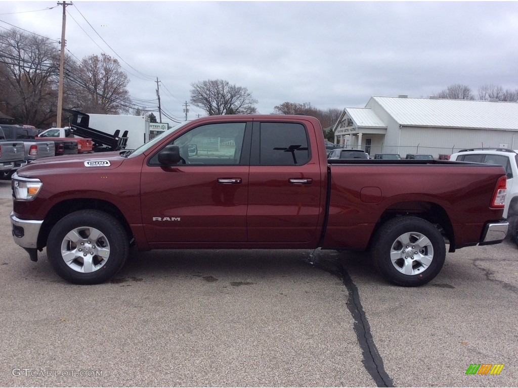 2020 1500 Big Horn Quad Cab 4x4 - Delmonico Red Pearl / Black/Diesel Gray photo #6