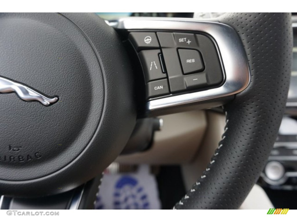 2020 Jaguar F-PACE SVR Ebony Steering Wheel Photo #136258112