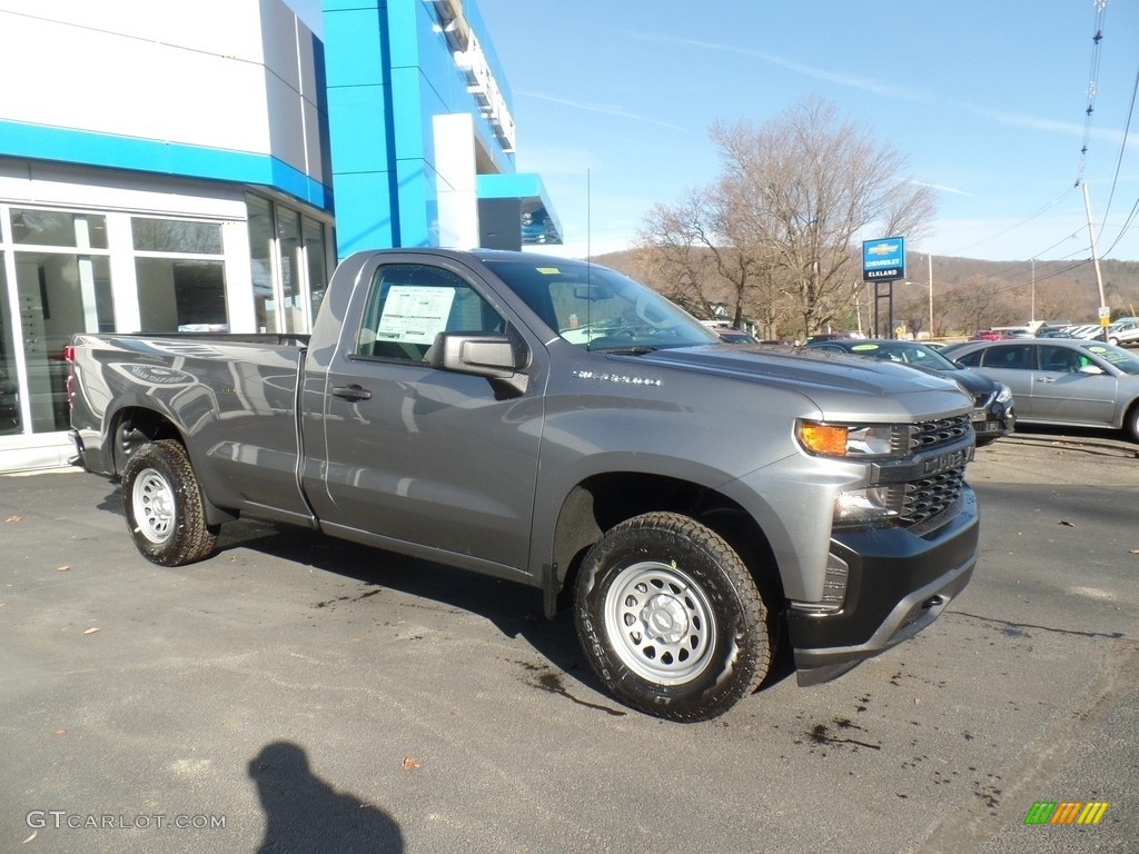 2020 Silverado 1500 WT Regular Cab 4x4 - Satin Steel Metallic / Jet Black photo #5