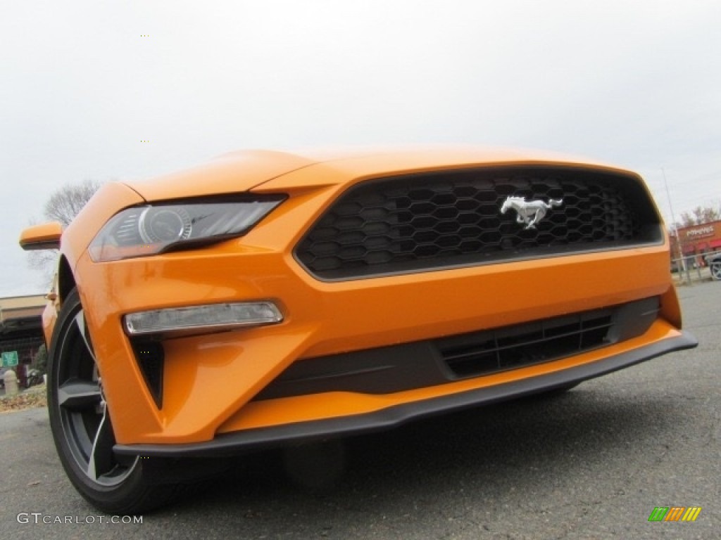 2018 Mustang EcoBoost Fastback - Orange Fury / Ebony photo #1