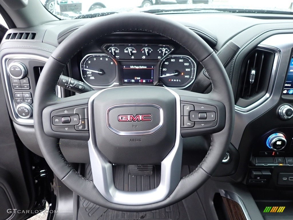 2020 GMC Sierra 1500 Elevation Crew Cab 4WD Jet Black Steering Wheel Photo #136271687