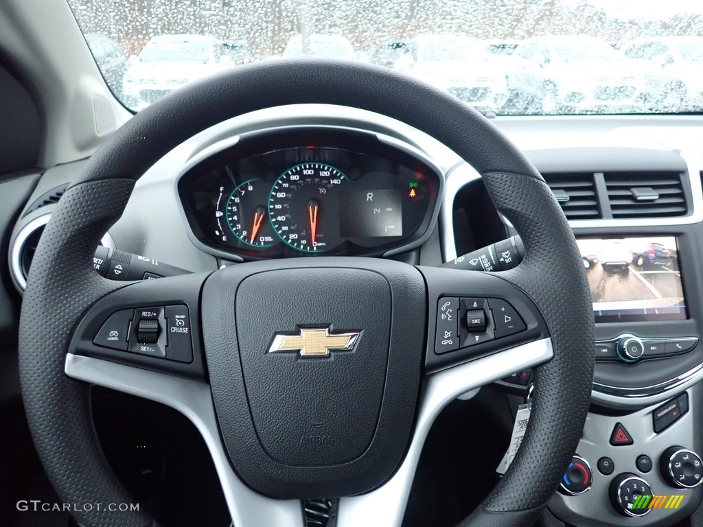 2020 Chevrolet Sonic LT Sedan Jet Black/Dark Titanium Steering Wheel Photo #136272639