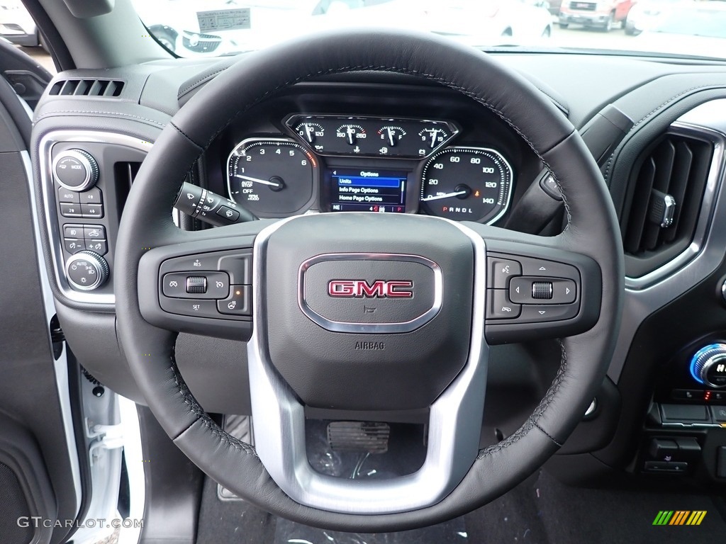 2020 GMC Sierra 1500 Elevation Crew Cab 4WD Jet Black Steering Wheel Photo #136275641