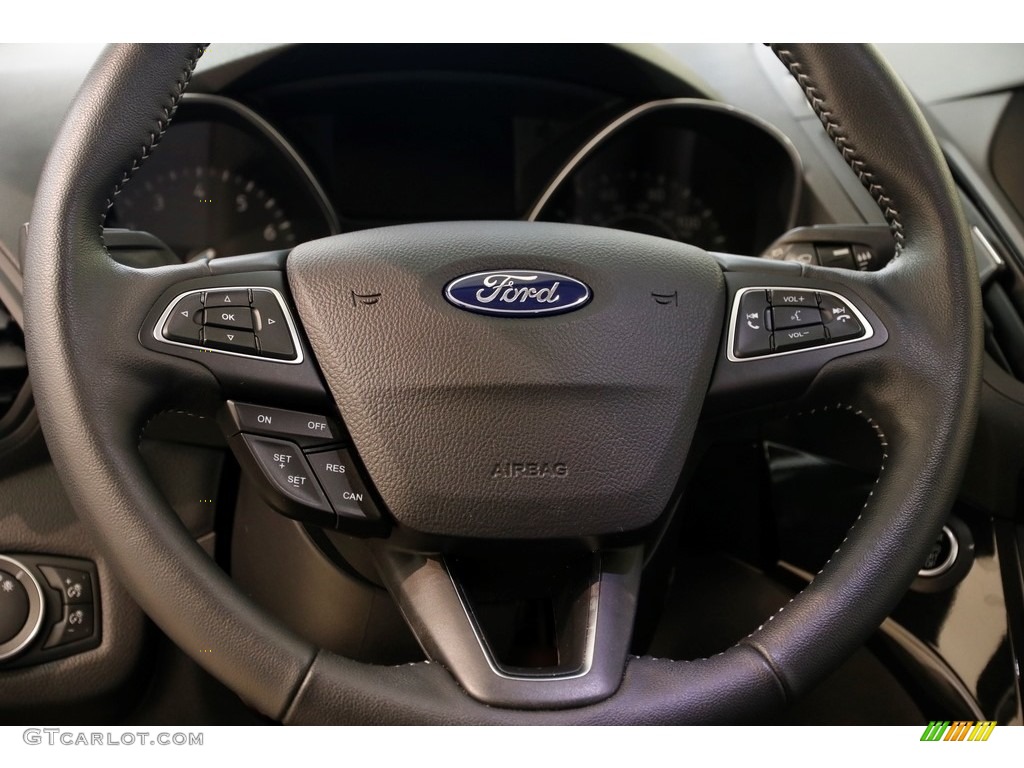 2019 Ford Escape SE 4WD Chromite Gray/Charcoal Black Steering Wheel Photo #136276514