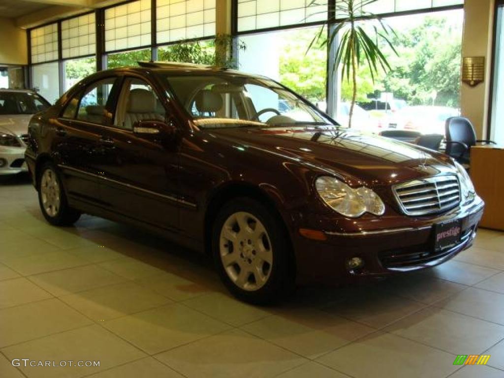 2006 C 280 4Matic Luxury - Barolo Red Metallic / Stone photo #1