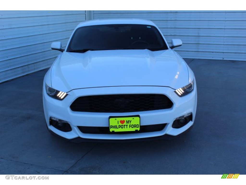 2015 Mustang V6 Coupe - Oxford White / Ebony photo #3