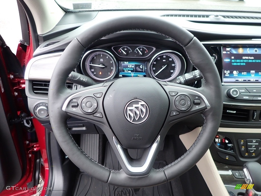 2020 Buick Envision Essence AWD Light Neutral Steering Wheel Photo #136281338