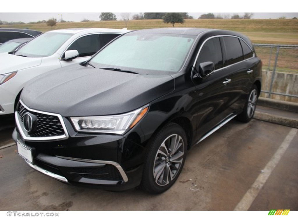 Majestic Black Pearl 2019 Acura MDX Technology Exterior Photo #136284128