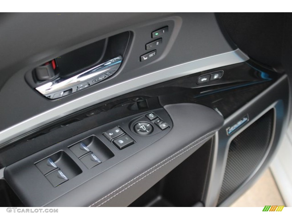 2020 Acura RLX Sport Hybrid SH-AWD Ebony Door Panel Photo #136284428
