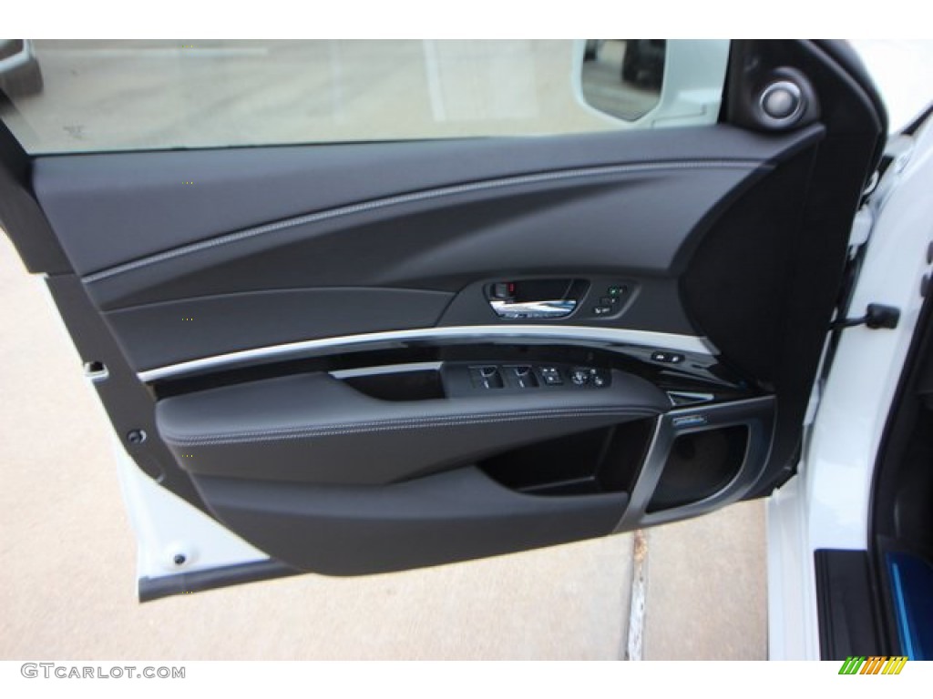 2020 Acura RLX Sport Hybrid SH-AWD Ebony Door Panel Photo #136284473