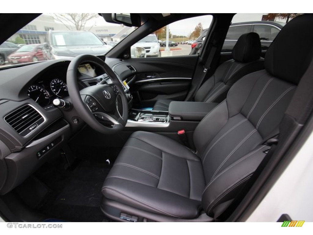 Ebony Interior 2020 Acura RLX Sport Hybrid SH-AWD Photo #136284500