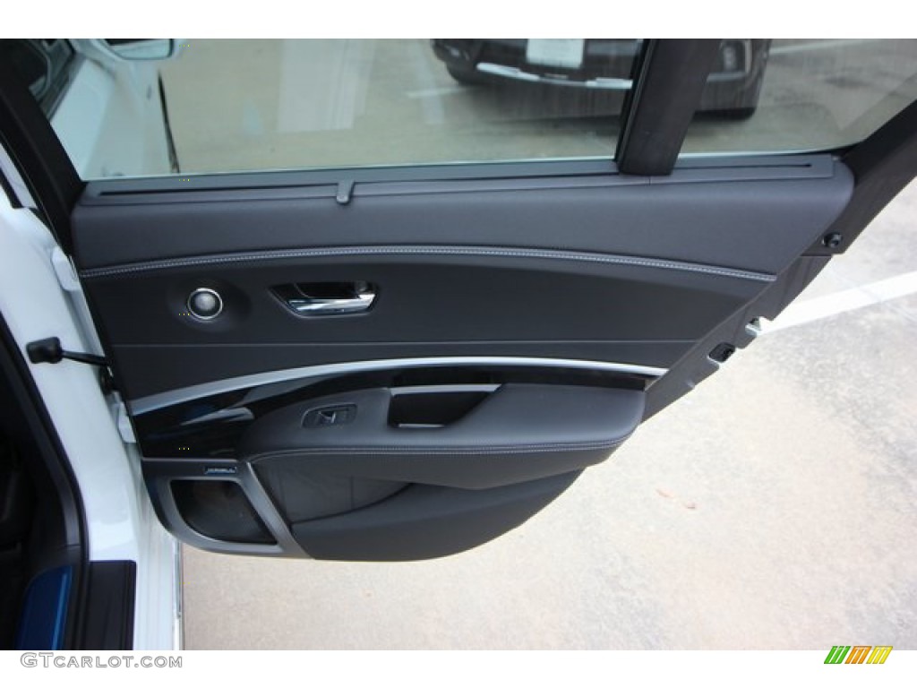 2020 Acura RLX Sport Hybrid SH-AWD Ebony Door Panel Photo #136284578
