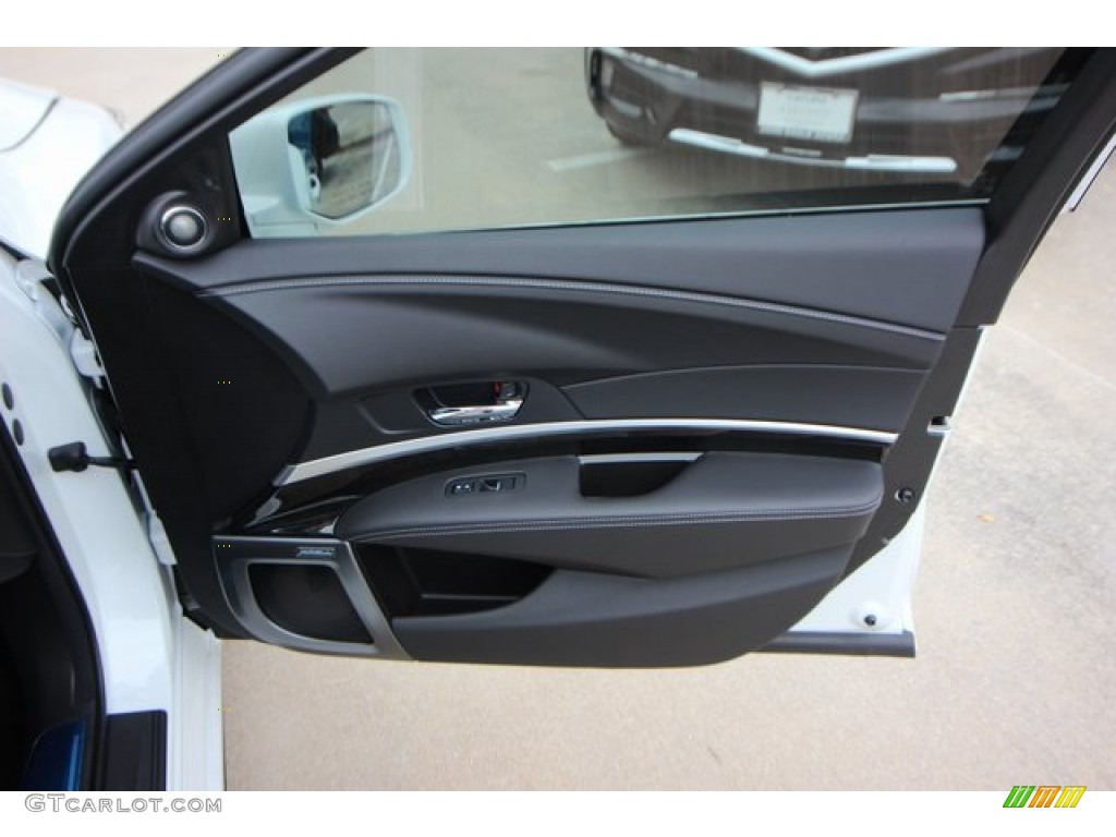 2020 Acura RLX Sport Hybrid SH-AWD Ebony Door Panel Photo #136284614