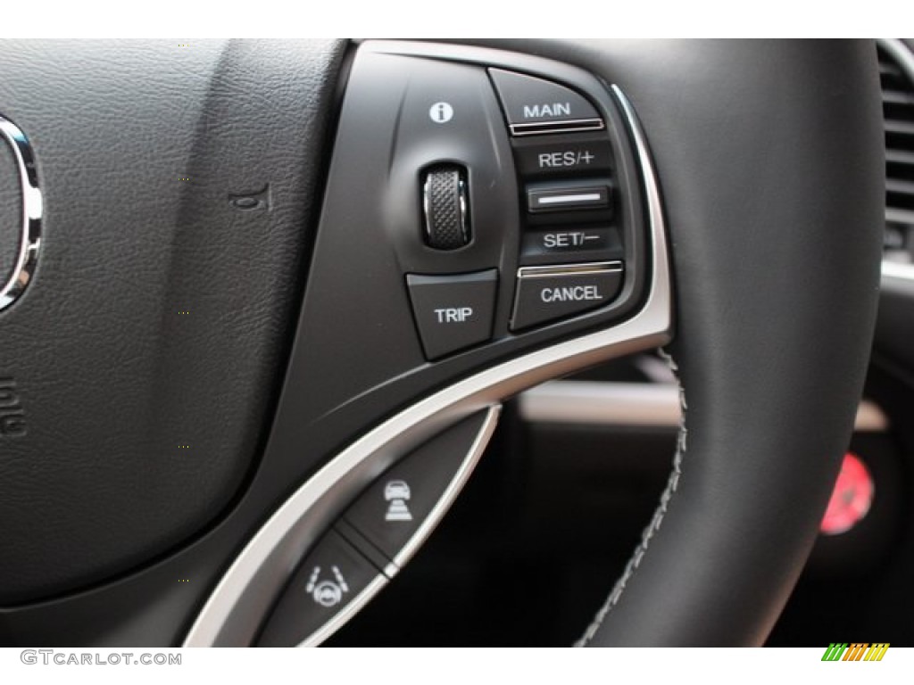 2020 Acura RLX Sport Hybrid SH-AWD Ebony Steering Wheel Photo #136284767